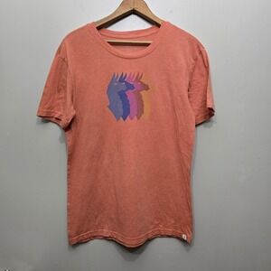 Cotopaxi Womens M Graphic T Shirt Colorful Llama Tee Crew Neck Short Sleeve